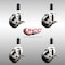 Service Caster 3 Inch 316SS Soft Rubber Swivel 1 Inch Expanding Stem Caster Set Brake SCC SCC-SS316EX20S314-SRS-TLB-1-4 - alternate 4